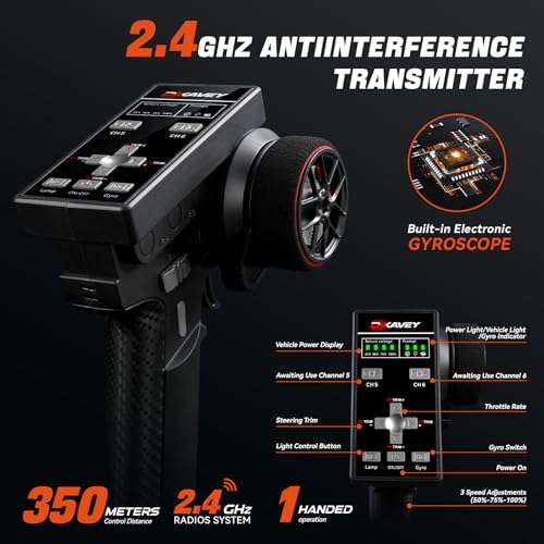 Accessories 2.4GHz Hand-Controlled Remote Controller Transmitter and Receiver Set for RC Cars, Boats, Tanks