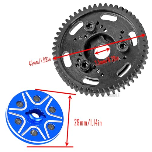 RCMYou RC 52T Slipper Clutch (0.8Mod) Transmission Gears Spur Gear Upgrades Part for 1/10 Slash 2wd VXL/Rustler 2wd VXL/Stampede 2wd VXL/Bandit 2wd VXL,Navy Blue - color: Navy Blue - (Upgrades)