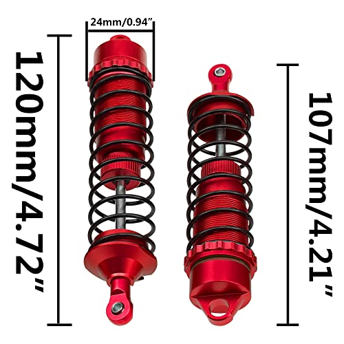Full Metal Front & Rear Shock Absorber Adjustable Damper Shocks Compatible with Arrma 1/8 Kraton Outcast Notorious 6S BLX RC Car