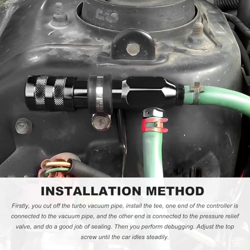 Manual Boost Controller Kit, 1-30 PSI Adjustable Closed Loop Turbo Chargers, Universal Aluminum Turbo Boost Controller for Most Petrol Diesel Engines, Car Accessories