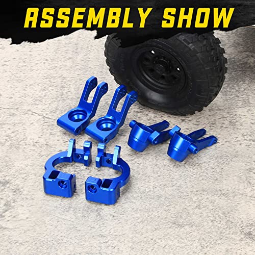 RCAWD for 1/8 ARRMA Vendetta 3S & Infraction 570 Mega teering Block& C-hubs& Rear Hub Set Upgrades Parts,Hopups for #ARA330686#ARA330685#ARA330687 Caster Knuckle Arm Spindle Carrier Stub Axle Blue - color: Blue