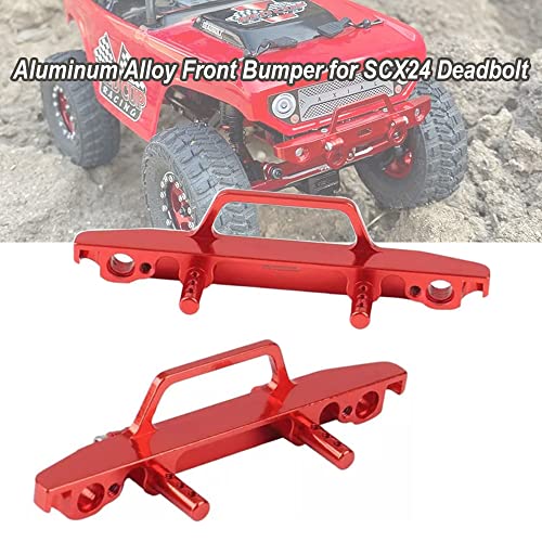 Aluminum Alloy Front Bumper for Axial SCX24 Deadbolt AXI90081 1/24 RC Crawler Car Upgrades (Black)