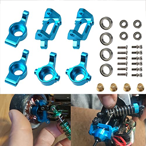 ShareGoo Aluminum Alloy Front & Rear Steering Knuckle Hub Base C Carrier Mount Upgrade Part for Wltoys A929 A949 A959 A969 A979 A959B A969B A979B 1/18 RC Car