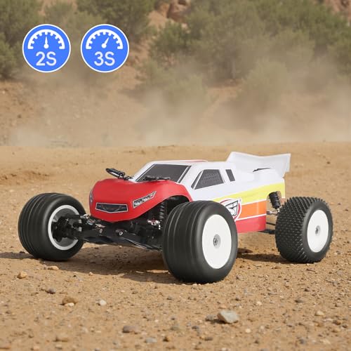 8mm Hex Preglued 1/18 Off-Road Wheels and Tires High Traction for Losi Mini-T 2.0 Brushless Stadium Truck - color: White