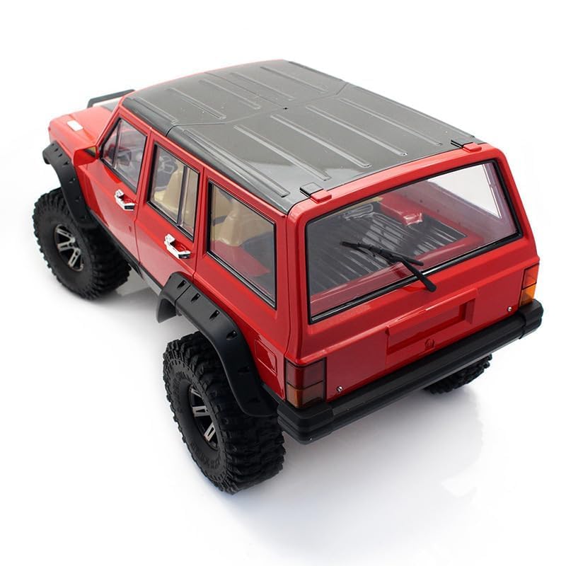 RC Car Hard Body Shell Kit,313mm Wheelbase Cherokee Body Car Shell for 1/10 RC Crawler Axial SCX10 & SCX10 II 90046 90047 TRX4 Kit (Red) - color: Red