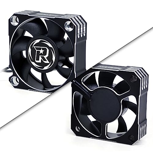 Motor Cooling Fan 50mm RC Motor Heatsink 10000RPM ESC Fan for RC Car 1/5th Scale Car Turck (Black+Silver) - style: Silver