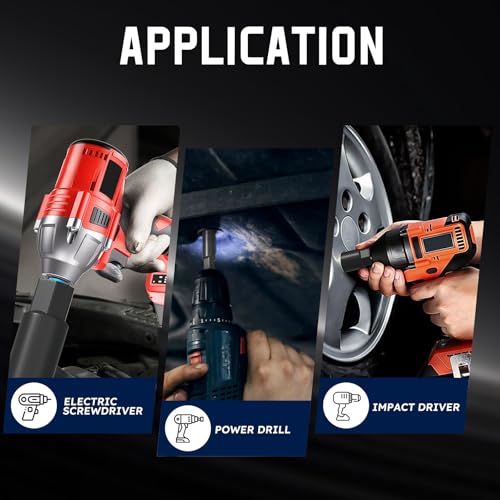 XOOL 36PCS Magnetic Nut Driver Set, Metric and SAE Nut Driver Set for 1/4" Quick-Change Hex Shank, Impact Drill Driver Bit Set with Storage Bag