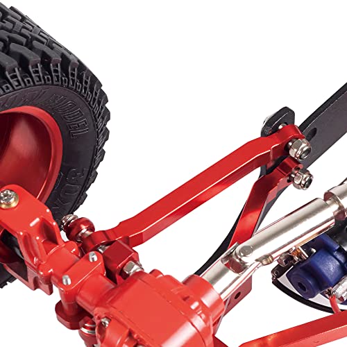 RC Links Set, Metal Chassis Pull Rods Suspension Link Mount for RC Car 1/16 WPL C14 C24 1/12 MN D90 D91 MN40 MN45 MN96 MN99 MN99s Upgrades (Black) - color: Black
