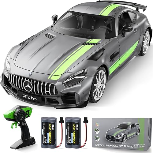 MIEBELY 1/12 Licensed Mercedes AMG GT R Pro RC Car Toy for Kids Adults - style: Grey-1/12