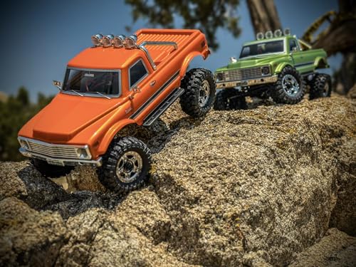 HOBBYPLUS CR18P EVO 2 Rock RC Crawler - 1/18 Scale Mini RC Crawler with Two-Speed Transmission, All-Metal Gears, Evolved EVO Platform, Ready-to-Run, Distinctive Styling Convoy Hugger Orange