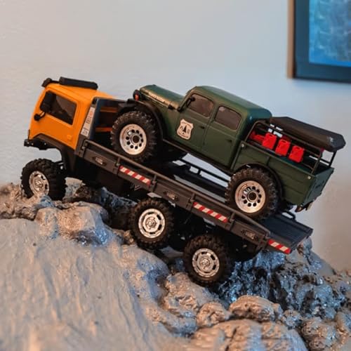HOBBYPLUS ARKTOS 6x6 V1.5 CR18P Rock Crawler RTR All Terrain - Remote Control Car, Rock Crawler 1/18 Scale 6WD 2 Speed Transmission Off Road for Adults, RC Hobbyists (Tan) - color: Tan (6x6 V1.5)