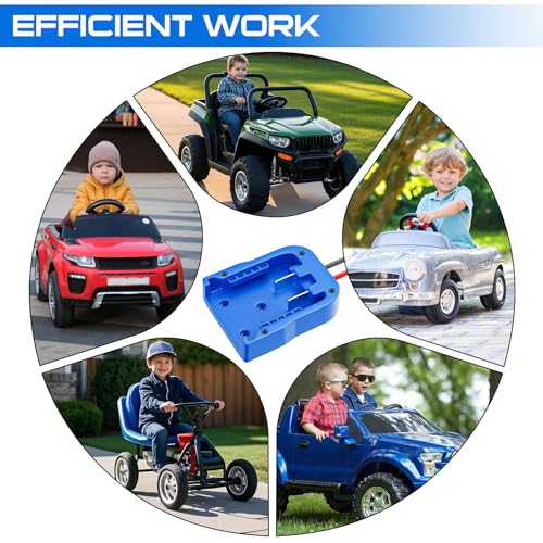 Battery Adapter Compatible for Kobalt 24V Battery | Dock Power Connector for Rc Car Rc Toy 12 Gauge Robotics with Wire Terminals - color: BLUE02