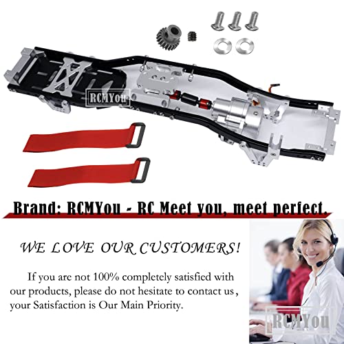 RC Metal Chassis Frame 313mm Wheelbase Upgrades w/Prefixal Shiftable Gearbox for 1/10 SCX10 90046,RC Hop Ups Upgrades Part Chassis FrameWheelbase,Upgrade 2022,More Durable,Two Speed Modes