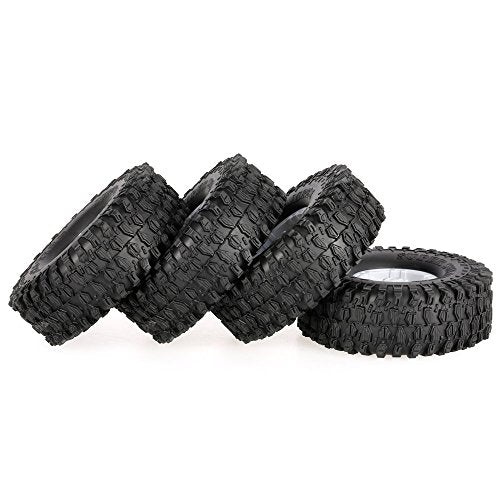 Goolsky 4Pcs AUSTAR AX-5020C 1.9 Inch 120mm Tires with Hub for 1/10 Traxxas Redcat SCX10 AXIAL RC4WD TF2 Rock Crawler