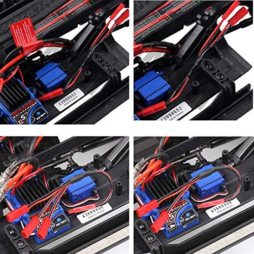 8Pcs JST Plug Y Splitter,JST to JR Male Female Wire Adapter JST Y-Harness Connectors Parallel Extension Cable Compatible with RC Car Traxxas TRX-4 RC Crawler ESC Battery Cooling Fan Led Lights