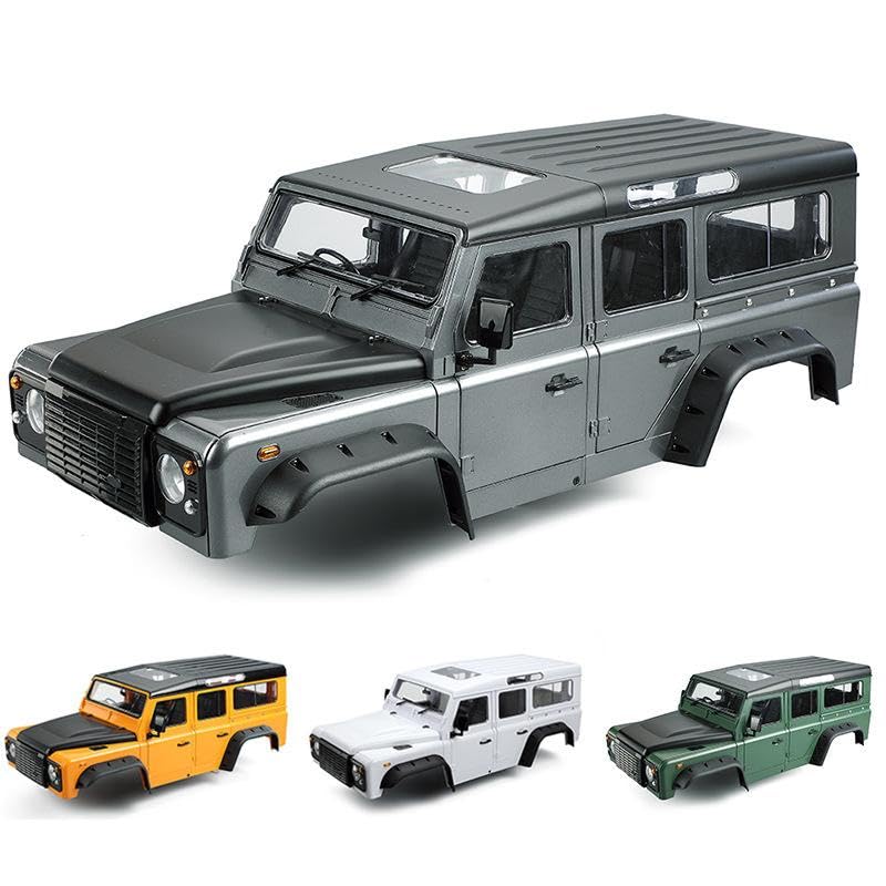 1/10 RC Car Hard Body Shell Kit-313mm Wheelbase D110 Land Rover Defender Body for Axial SCX10 90046 TRX4 CC01 Capra RC Crawler Car (313mm White) - color: 313mm White