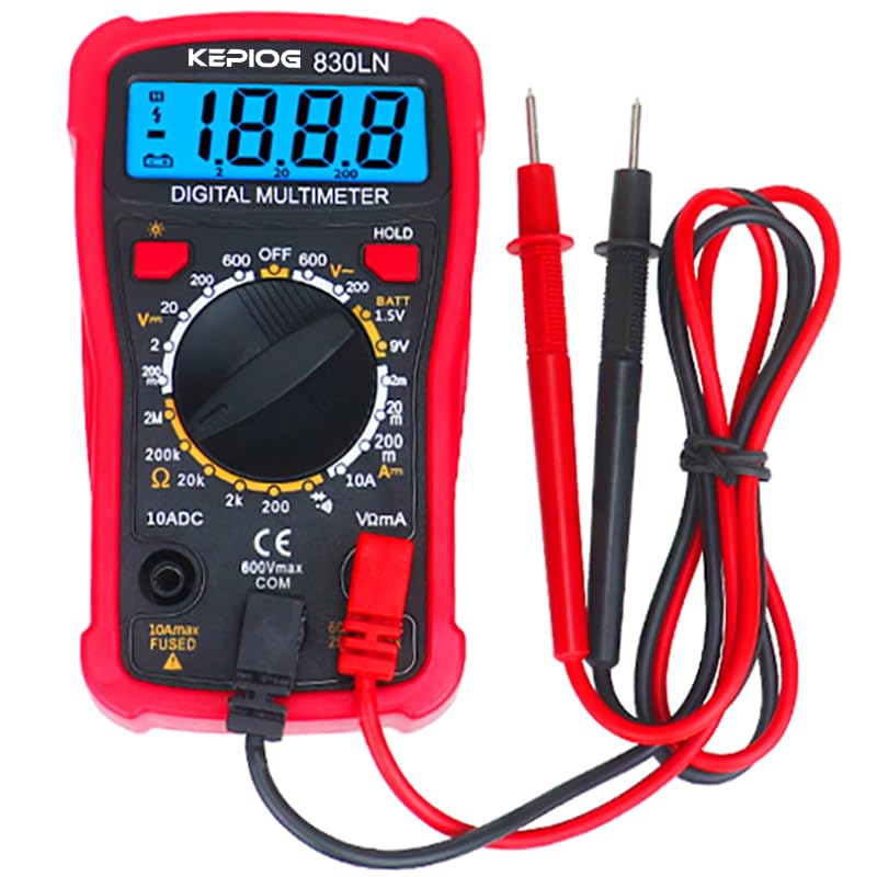 Soldering Iron Kit, 80W Electric Solder iron, Adjustable Temperature (180°C- 500°C), With Multimeter, Magnifier Welding Helping Hand, Heat shrink tubing, Solder Wire, Desoldering pump. - color: Red (14-in-1 Soldering Iron Kit)