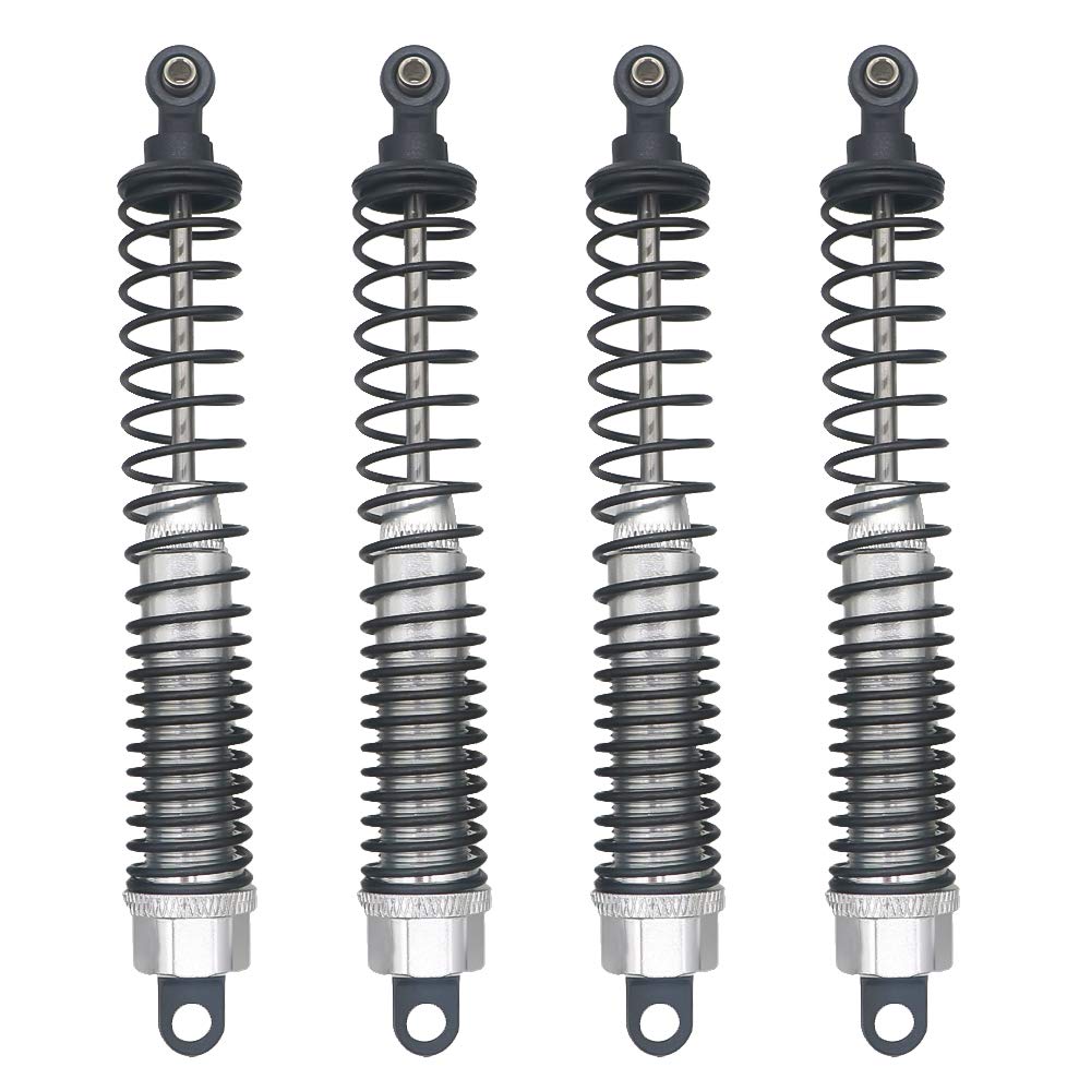 Shock Absorber Damper 130mm Oil Adjustable Alloy Aluminum for RC Car 1/10 Crawler Truck Upgraded Hop-Up Parts HPI HSP Traxxas Losi Axial Tamiya Redcat Himoto Losi(Silver) - color: Silver