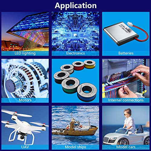 Fermerry 14 AWG Stranded Wire Spool 5ft Each 6 Colors | Flexible 14 Gauge Silicone Hook up Wire Kit Electrical Tinned Copper Wire - size: 5FT, style: 14 AWG-6C