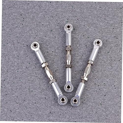 Vaguelly 6pcs Rc Car Rod Linkage Aluminum Turnbuckles for Scale Vehicles Easy to Install Adjust - color: Silver