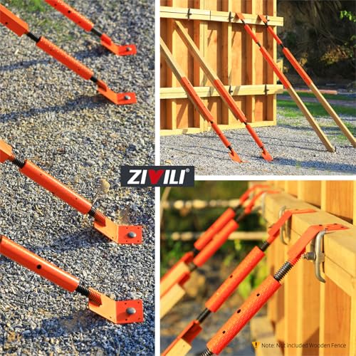 Adjustable Wall Turnbuckle Tensioner (Adjustable Length: 33.2"-40"), Heavy Duty Stainless Steel Concrete Wall Brace with Flat Plate 8Pack