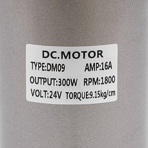Worm Gear Motor, 300W 7.5K 1800RPM Portable Electric Reducer Gearbox with Self-Locking, Reversing Function and Speed Adjustable, High Torque 24V DC Motor (300W 7.5K 24V)
