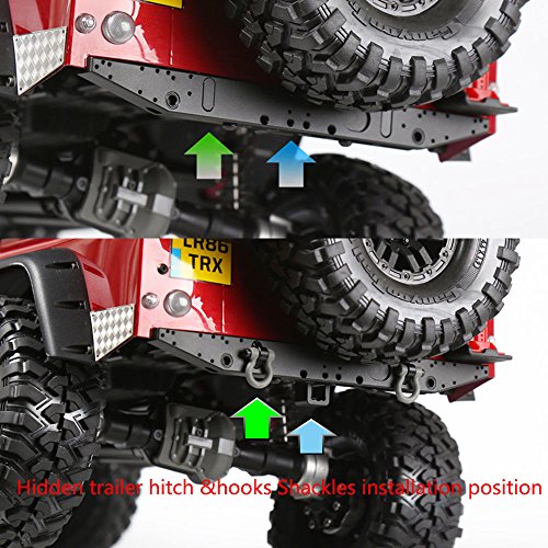 CNC Alum Front & Rear Winch Bumper Set Black For TRX-4 1/10 RC Crawler (Front & Rear)