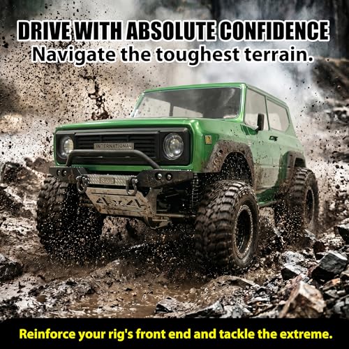 RC Crawler Front Skid Plate Servo Guard, Heavy Duty 304 Stainless Steel Protection Plate Compatible with Redcat GEN8 V2 & Axe Chassis, Upgrade Armor Parts