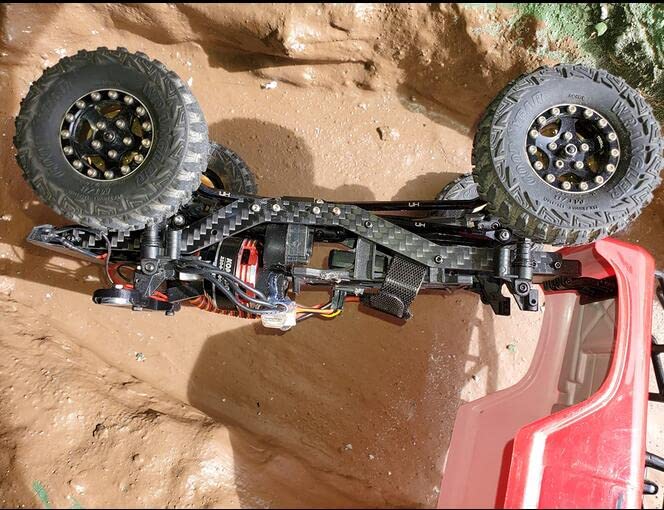RC-Hub 2Pcs Carbon Fiber Frame Rails Left & Right Frame Chassis for 1/24 Axial SCX24 AXI90081 AXI00001 AXI00002 AXI00004 RC Crawler Car