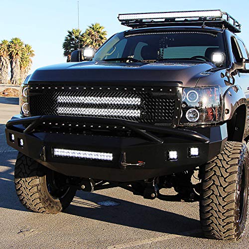 Nilight 20 Inch 420W Triple Row Flood Spot Combo Led Light Bar 4PCS 4Inch 60W LED Pods Driving Boat Lights Led Off Road Trucks Lights , 2 Years Warranty (ZH415), Black - color: 20Inch Lights + 4PCS Led Pods