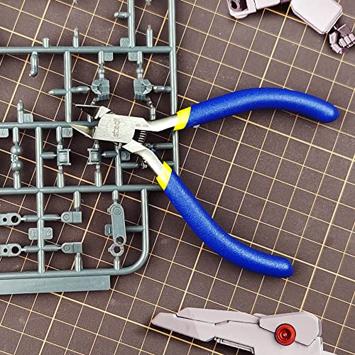 stedi 4.7-inch Model Nipper, with Ultra-thin Single-edge and Blade Case Plastic Model Tools for Gundam Repairing Plastic Model and Fixing,Blue | Sprue Cutter for Gundam Repairing Plastic Model and Fixing, Blue - style: Single-edged (Blue_for Beginners)