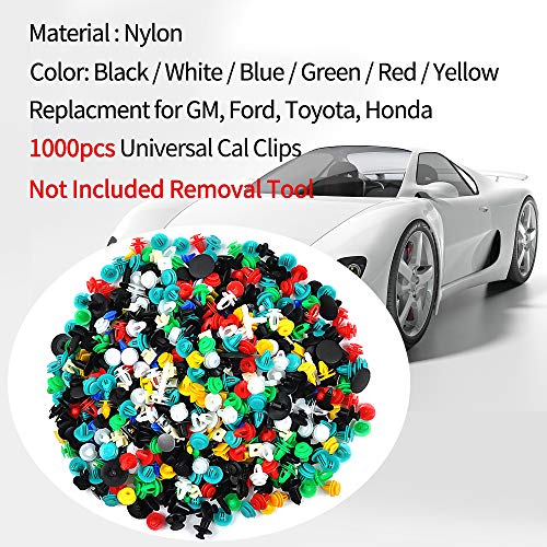 OTUAYAUTO 1000PCS Universal Car Clips Plastic Car Fasteners | Bumper Clips, Door Panel Clip with 39 size Automotive Push Pin, Replacment for All Dodge Models - size: 1000Pcs 39 Sizes Clips for Dodge