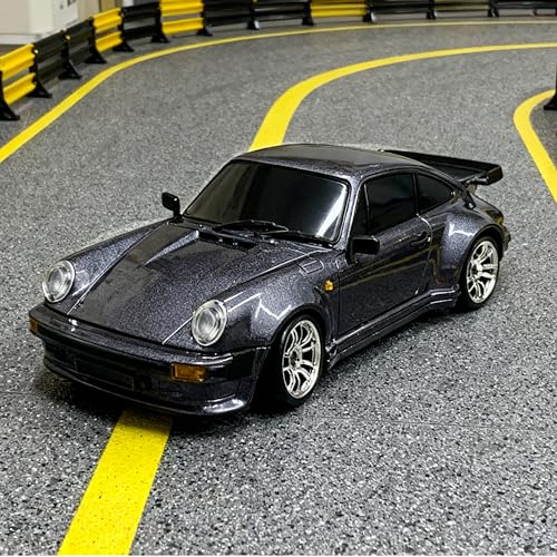 YUCT LDRC 1/18 Scale Posche 911 RC Drift Car RWD Drifting | Proportional Drift Car With ESP Gyro,LED Light, Alloy Car Shell for Adults LD1898 Purple - color: Ld1898-purple