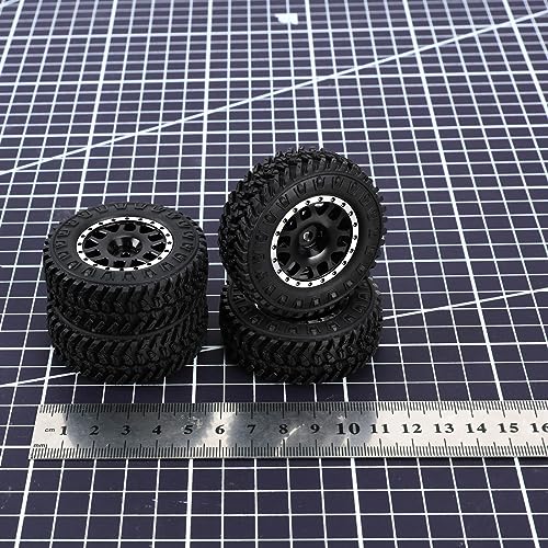 RCAWD Alum Barrage Beadlock Wheels and Tires for 1/24 ECX Barrage RGT FTX 1/24 Series Upgrades Part