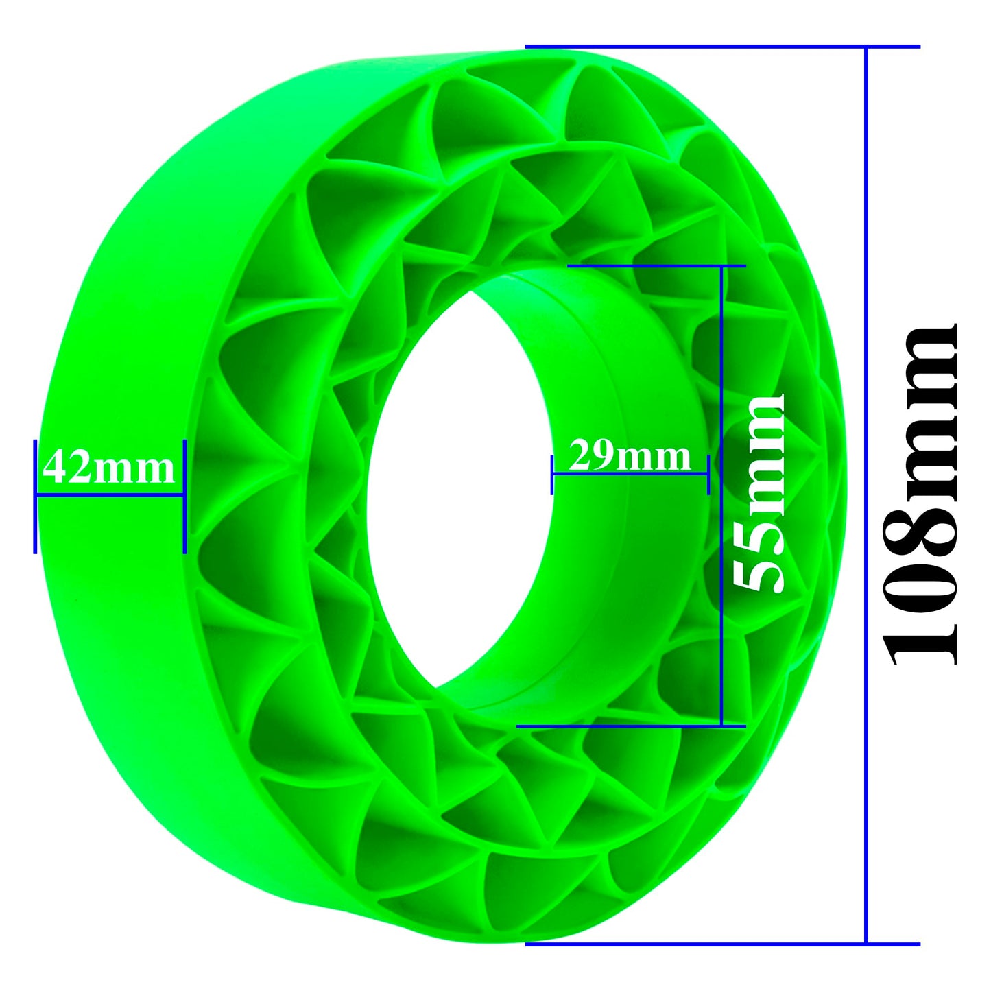 4Pack ShareGoo Silicone Rubber 1.9 RC Crawler Tire Foam Insert 108x42mm Compatible with Axial SCX10 90046 Traxxas TRX4 Redcat Gen7 Gen8 1/10 RC Crawler 1.9" Wheel Tires (Green) - color: Green