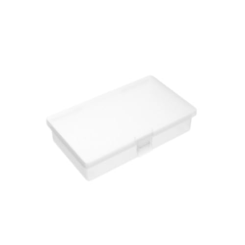 Goodma 8 Pieces Rectangular Clear Plastic Organizer Box, 135 x 80 x 30 mm | 135 x 80 x 30 mm, Hinged Lids, For Small Items, Craft Projects - size: 135 x 80 x 30 mm