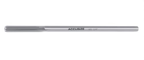 Accusize Industrial Tools 1/4'' H.S.S. Straight Shank Straight Flute Chucking Reamer, Flute Length 1-1/2'', Oal 6'', Right Hand, 6 Flute, 5015-0045 | 1/4" HSS Straight Shank Straight Flute Chucking Reamer, Flt Len 1-1/2", OAL 6", Right Hand Cut, 6 Flute,