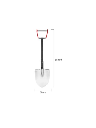 2pcs Realistic Alloy Steel Shovel for 1/24 Scale SCX24 AX24 TRX4M FCX24 RC Crawler Truck Accessory