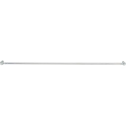 25-1/2 Inch Aluminum Throttle Linkage, 1/4 Inch Rod Ends, Polished - color: Silver