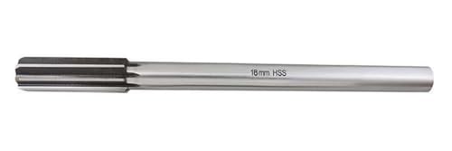 Accusize Industrial Tools Chucking Reamer, 18.0 mm, 0400-5180 | 18.0 mm ANSI HSS M2 Straight Shank Straight Flute Chucking Reamers, Right Hand, 14.24 mm Shank, 8 Flute, 9 in OAL - size: 18.0 mm