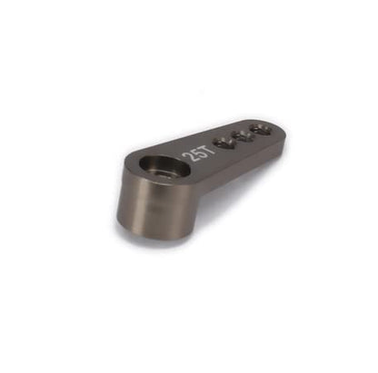 Aluminum 25T Steering Servo Horn Arm,RC Steering Servo Arm Horn for RC 1:8 1:10 Model Car/Boat Futaba HSP HPI Wltoys Himoto Redcat Axial 3 pcs/Set (Titanium) - color: Titanium