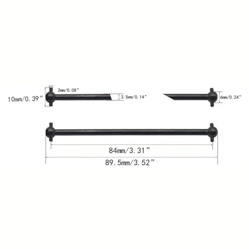 Front Rear Drive Shaft Compatible with HSP 94111 94108 94170 1/10 RC Car 4Pcs Dogbone Drive Shaft and Wheel Axle Upgrade Parts Replacement Accessories
