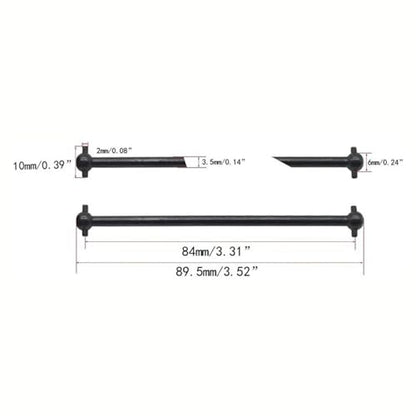 Front Rear Drive Shaft Compatible with HSP 94111 94108 94170 1/10 RC Car 4Pcs Dogbone Drive Shaft and Wheel Axle Upgrade Parts Replacement Accessories