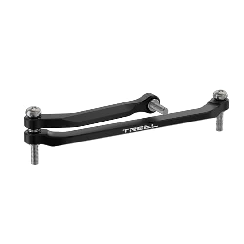 TREAL 7075 Aluminum Front Steering Links for Axial SCX30(Black) - color: Black
