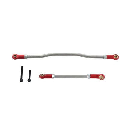Compatible with Axial for Capra for Unlimited Trail RTR 1/10 RC Car Upgrade Parts Metal Adjustable Steering Links Kit Rod End RC Car Linkage(Red) - color: Red