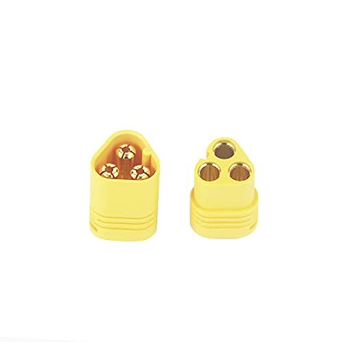 10pairs MT60 3.5mm 3-Wire 3-Pole Bullet Connector Plug Set for RC ESC to Motor for RC Quad Car Battery Charger(B196-10)