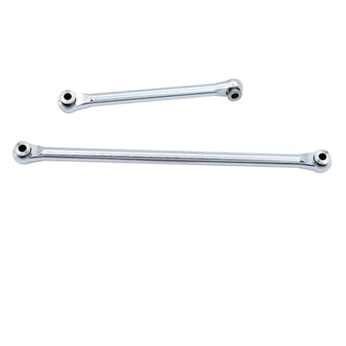 RC Links Linkage Compatible with Axial for Capra UTB18 1/18 RC Car Part Aluminum Alloy Durable Steering Link Rod Steering Linkage Tie Rod(Silver) - color: Silver