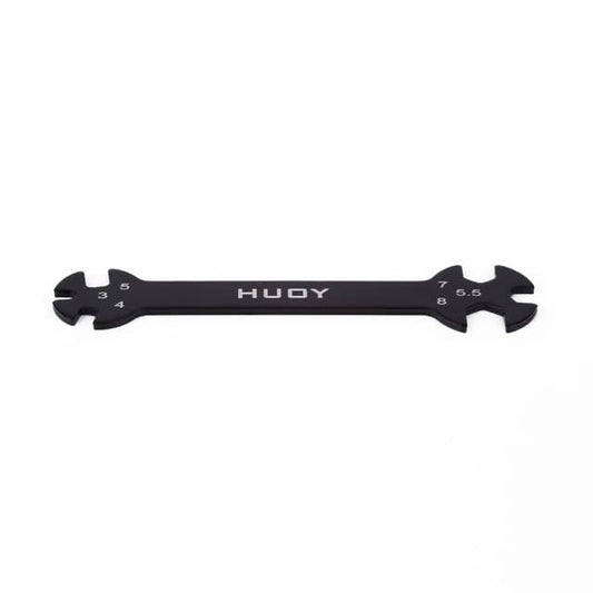 6 in 1 RC Hudy Special Tool Wrench 3/4/5/5.5/7/8MM for Turnbuckles & Nuts - (Color: Burgundy)