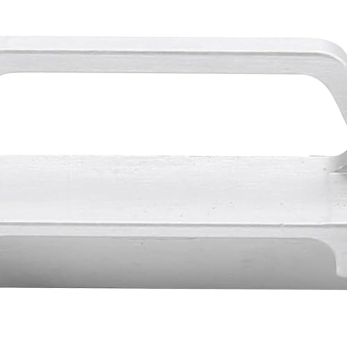 1/24 RC Car Front Bumper, Aluminum Alloy Metal Bumper Upgrade Parts Accessories with 2 Screw for SCX24 90081 RC Crawler Car (Silver) - color: Silver
