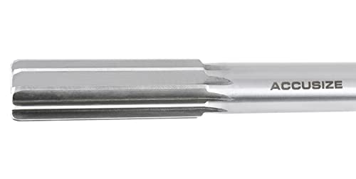 Accusize Industrial Tools 7/8'' H.S.S. Straight Shank Straight Flute Chucking Reamer, Flute Length 2-5/8'', Oal 10'', Right Hand, 8 Flute, 5015-0245 | 7/8" HSS Straight Shank Straight Flute Chucking Reamer, Flt Len 2-5/8", OAL 10", Right Hand Cut, 8 Flute
